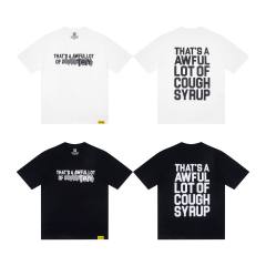Cough Syrup Minimal Hip Hop Streetwear Front Crossed Out Text TRY Graffiti Block Letter Print Back Stacked Bold Block Slogan Graphic Oversized T-Shirt 2 colors 29343909