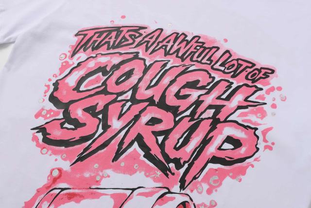 Cough Syrup Pink Splatter Graffiti Cup Front Back Double Sided Print Tee 2 colors 29290023