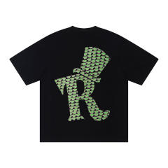 Cough Syrup Cartoon Retro Streetwear Front Green Pink Outline Melting Bubble Joke’s Up Slogan Print Back Large Top Hat R Filled Repeat Logo Graphic Oversized T-Shirt 29343926