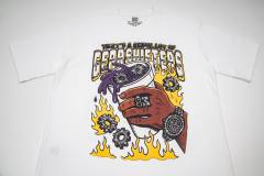 Cough Syrup Grunge Streetwear Mechanic Hand Cup Gear Flame Gothic Letter Print Back Stacked 3D Outline Gearshifters Slogan Graphic Oversized T-Shirt 2 colors 29343893