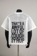 Cough Syrup Retro Sport Streetwear Available Front Simple Block Typography Back Large Stacked Letter Print Cropped Mesh Jersey T-Shirt 4 colors 29345315