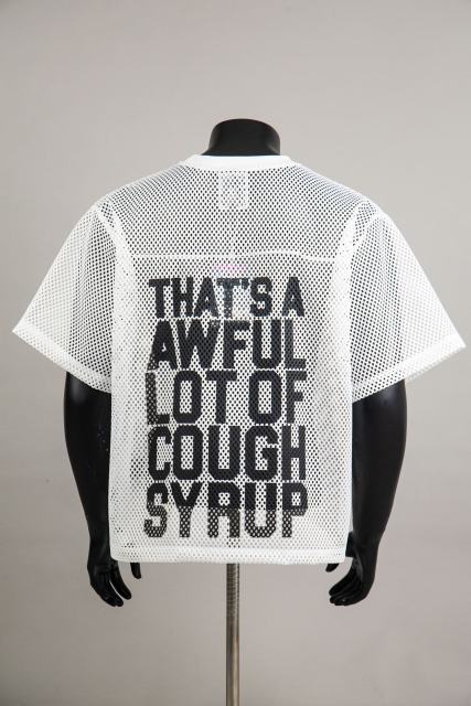 Cough Syrup Retro Sport Streetwear Available Front Simple Block Typography Back Large Stacked Letter Print Cropped Mesh Jersey T-Shirt 4 colors 29345315