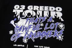 Cough Syrup 03 Greedo Tour Drip Font Purple Tint Portrait Front Concert City Venue Schedule Text Print Tee 29303881