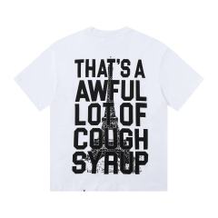 Cough Syrup Sketch Texture Eiffel Tower ALCS Gothic Letter Front Embedded Tower Stacked Slogan Tee 2 colors 29290147