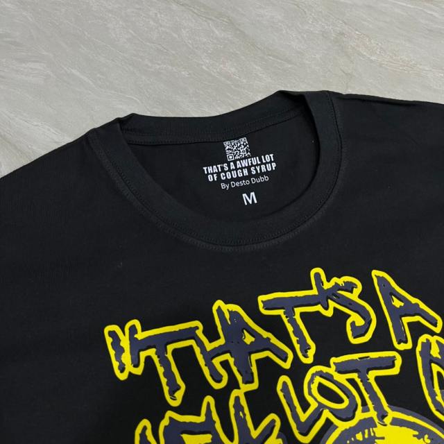 Cough Syrup Retro State Pride Streetwear Distressed Crack Font Mechanical Gear Michigan Outline Map Dual Side Print T-Shirt 3 colors 29344200