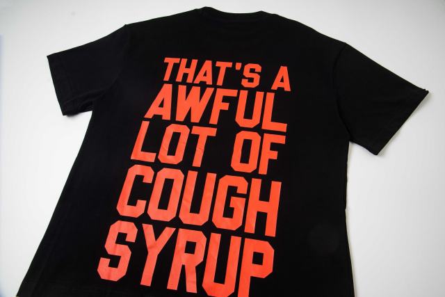 Cough Syrup Scream Ghostface Hooded Killer Knife Figure Red Glow Background Double Sided Print Tee 29303863