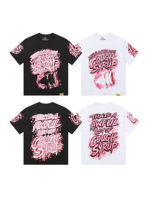 Cough Syrup Pink Splatter Graffiti Cup Front Back Double Sided Print Tee 2 colors 29290023