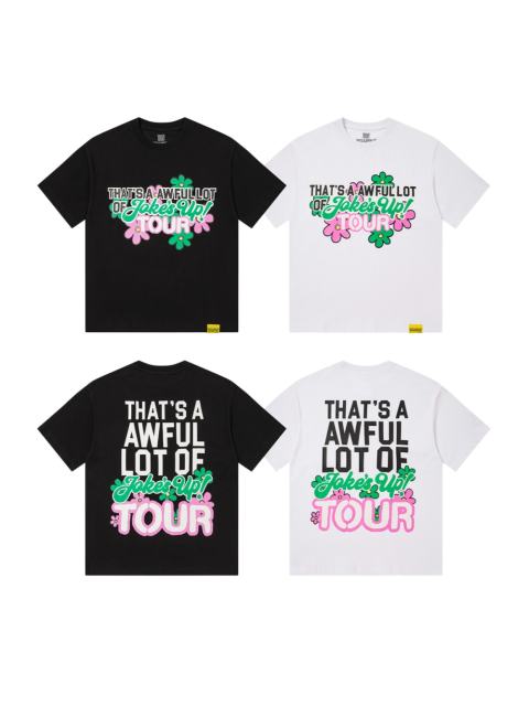 Cough Syrup Jokes Up Tour Daisy Floral Double Sided Letter Print Oversized Tee 2 colors 29288637