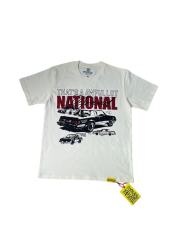 Cough Syrup Retro Automotive Streetwear Front Old School Muscle Car Line Drawing Stacked Typography Print T-Shirt 29345278