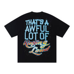 Cough Syrup Hip Hop Streetwear Front Neon Light Bulb Outline Text Ufo Spaceship Abduct Burning City Vintage Cosmic Sky Print Oversized T-Shirt 29344003