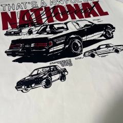 Cough Syrup Retro Automotive Streetwear Front Old School Muscle Car Line Drawing Stacked Typography Print T-Shirt 29345278