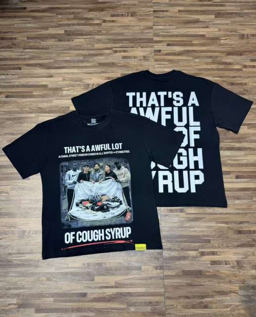 Cough Syrup High Street Front Figure Back Letter Double Side Print Tee 2 colors 29288631