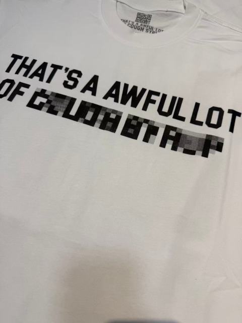 Cough Syrup Cyber Street Glitch Pixel Mosaic Half Blur Text Front Segmented Normal & Distorted Stacked Letter Back Tee 2 colors 29302180