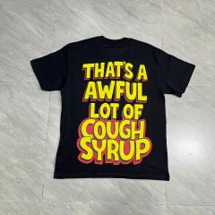 Cough Syrup Retro Old School Streetwear Front Chill Frog Mascot Chain Necklace Syrup Drip Cartoon Illustration Print T-Shirt 3 colors 29344031