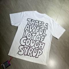 Cough Syrup Retro Cartoon Streetwear Bright White Tone Hip Hop Rooster Character Syrup Bottle Splashing Liquid Vintage Graffiti Art Print T-Shirt 29344157