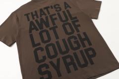 Cough Syrup Running Horses Purple Tongue Split Letter Front Full Stacked Slogan Back Tee 2 colors 29290051