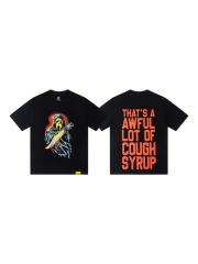Cough Syrup Scream Ghostface Hooded Killer Knife Figure Red Glow Background Double Sided Print Tee 29303863