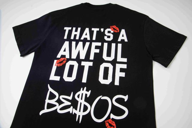 Cough Syrup Lip Print Decorated Front Small Text Back Stacked Bold Letter Cursive Word Print Tee 29303861