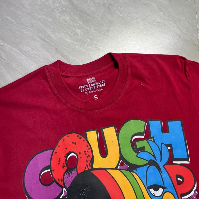 Cough Syrup West Coast Casual Fashion Vivid Color Toucan Character Hip Hop Jewelry Syrup Pouring Bubble Font Print T-Shirt 29344093