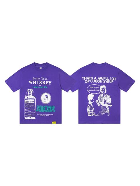 Cough Syrup Retro Old Fashion Drug Label Typography Front Comic Bubble Text Graphic Print Tee 29303849