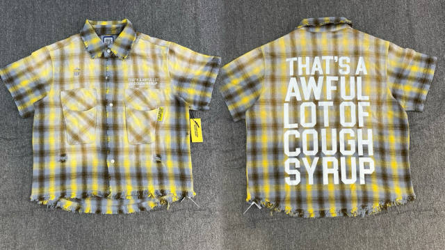 That's A Awful Lot of Cough Syrup American-style Short-Sleeve Work Shirt