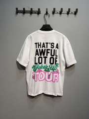 Cough Syrup Jokes Up Tour Daisy Floral Double Sided Letter Print Oversized Tee 2 colors 29288637