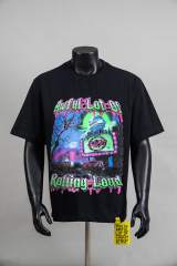 Cough Syrup Y2K Dark Street Front Halloween Carnival Graveyard Monster Sea Lion Drip Font Print Back Contrast Layer Graffiti Oversized T-Shirt 29343932