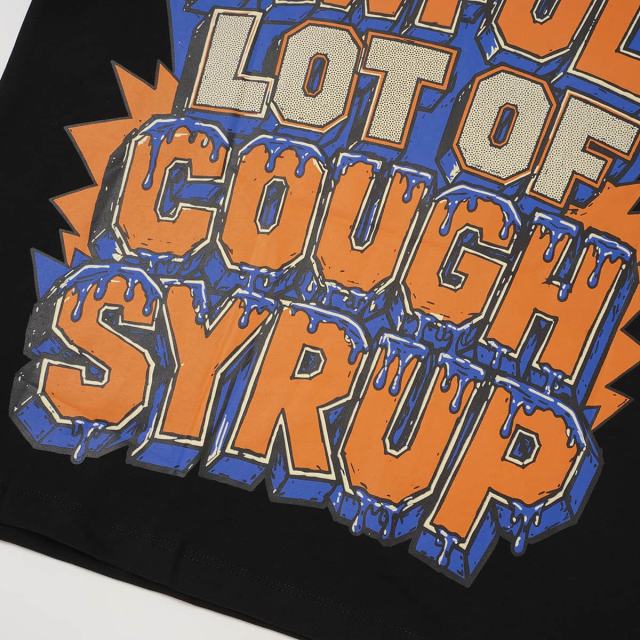 Cough Syrup Basketball Final Golden Trophy Graffiti Print Tee 2 colors 29359165