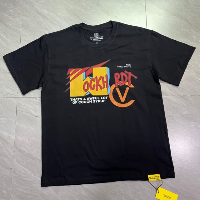 Cough Syrup Color Contrast Graffiti Deformed Art Letter Print Tee 3 colors 29359168