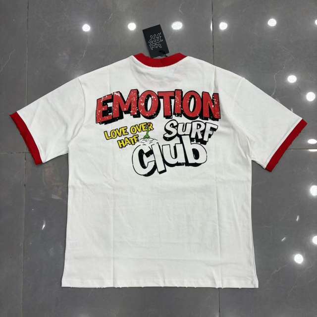Mixed Emotion Beach Cartoon Cat Graffiti Surf Print T-shirt 29370503