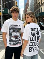 Cough Syrup High Street Front Figure Back Letter Double Side Print Tee 2 colors 29288631