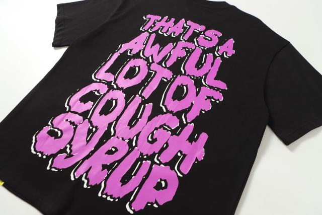Cough Syrup Dark Punk Horror Ghostface Graffiti Figure Drip Deformed Font Dual Side Printed Tee 29302305