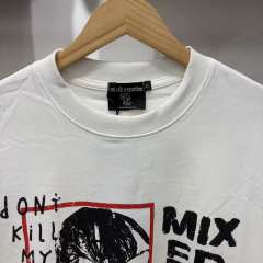 Mixed Emotion Red Frame Subculture Handwritten Graffiti Print T-shirt 29370453