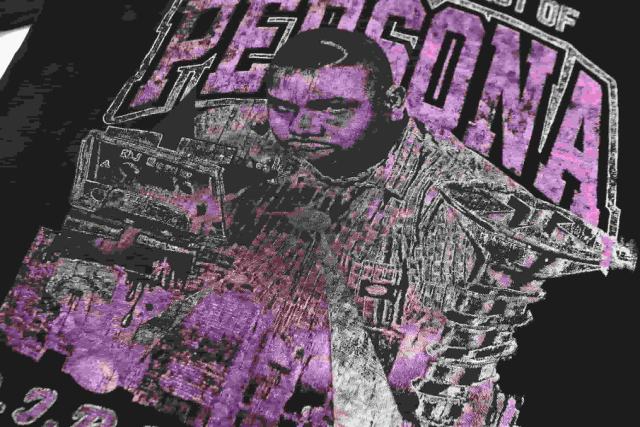 Cough Syrup Purple Faded Grainy DJ Screw Tribute RIP Memorial Persona Gothic Font Portrait Graphic Print Tee 29303823