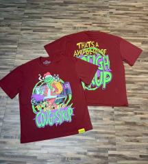 Cough Syrup Christmas Hip Hop Cartoon Grinch Lowrider Car Graphic Front Bubble Outline Stacked Slogan Tee 2 colors 29302084
