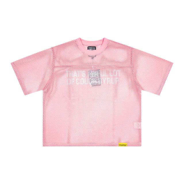 Cough Syrup Retro Sport Streetwear Available Front Simple Block Typography Back Large Stacked Letter Print Cropped Mesh Jersey T-Shirt 4 colors 29345315