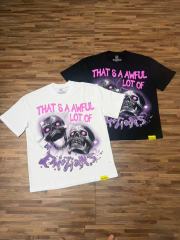 Cough Syrup Two Purple Eye Skull Lightning Front Snake Ring Background Dripping Graffiti Text Print Tee 2 colors 29290122