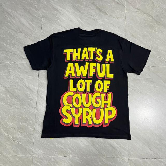 Cough Syrup Retro Old School Streetwear Front Chill Frog Mascot Chain Necklace Syrup Drip Cartoon Illustration Print T-Shirt 3 colors 29344031