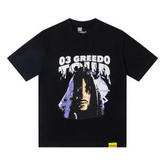 Cough Syrup 03 Greedo Tour Drip Font Purple Tint Portrait Front Concert City Venue Schedule Text Print Tee 29303881