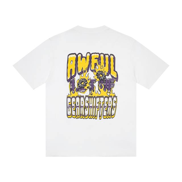 Cough Syrup Grunge Streetwear Mechanic Hand Cup Gear Flame Gothic Letter Print Back Stacked 3D Outline Gearshifters Slogan Graphic Oversized T-Shirt 2 colors 29343893