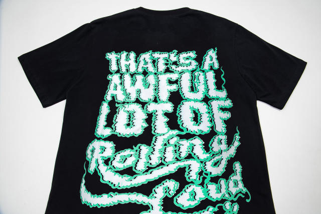 Cough Syrup West Coast Hip Hop Streetwear Front Rolling Loud City Map Landmark Character Multicolor Cartoon Illustration Print Back Green Outline Flame Wavy Oversized T-Shirt 29343931