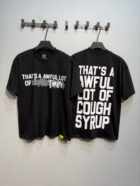 Cough Syrup Obscured Text TR17 Mark Front Full Big Letter Slogan Back Tee 2 colors 29288697