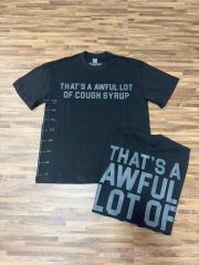 Cough Syrup Minimal Street Small Front Slogan Side Ruler Scale Print Large Stacked Bold Letter Back Tee 5 colors 29302154