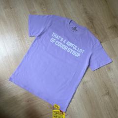Cough Syrup Basic Streetwear Front Simple Line Font Back Huge Bold Stacked Letter Dual Side Print T-Shirt 29345290