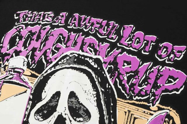 Cough Syrup Dark Punk Horror Ghostface Graffiti Figure Drip Deformed Font Dual Side Printed Tee 29302305