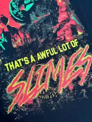 Cough Syrup Halo Snake Graffiti Front Two Layer Typography Bright Yellow Bold Block Letter Slimes Script Print Tee 29303916
