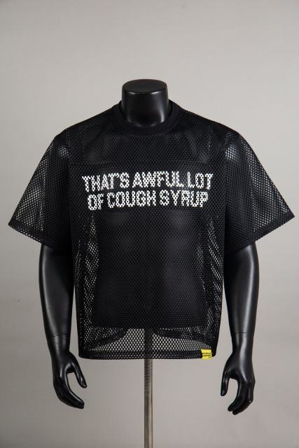 Cough Syrup Retro Sport Streetwear Available Front Simple Block Typography Back Large Stacked Letter Print Cropped Mesh Jersey T-Shirt 4 colors 29345315