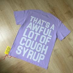 Cough Syrup Basic Streetwear Front Simple Line Font Back Huge Bold Stacked Letter Dual Side Print T-Shirt 29345290