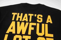 Cough Syrup The Last Supper Hip Hop Rapper Group Remake Painting Front Large Bold Yellow Block Letter Slogan Print Tee 29303902