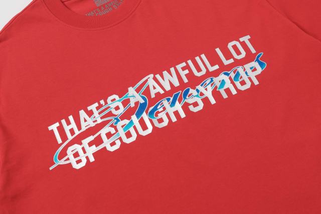 Cough Syrup Art Basel 25 Limited Blue Water Wave Gradient Letter Diamond Sevens Back Script Overlay Text Tee 3 colors 29290138